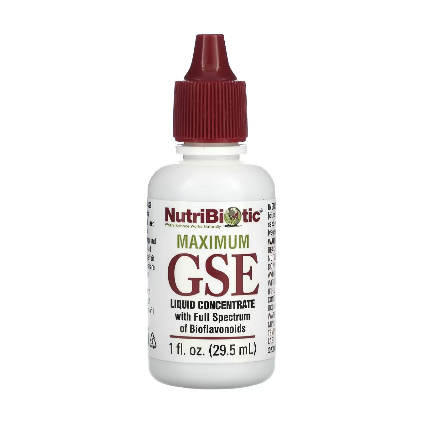 Екстракт грейпфрутової кісточки NutriBiotic Maximum GSE Liquid Concentrate в рідині, 29.5 мл